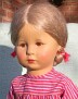 Käthe Kruse 47er Puppe von 1985 im roten Kittel